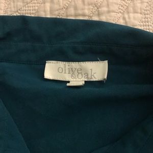 Olive and Oak transparent teal button down
